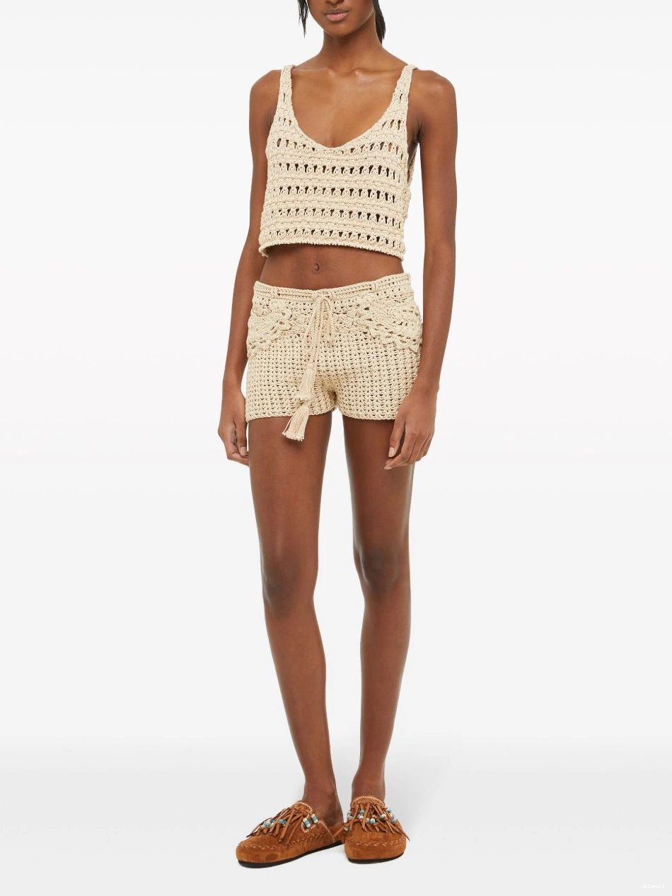 Affordable Shell woven cotton Women Conch Alanui shorts 0816
